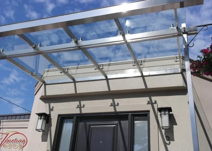 Iron, Stainless Steel & Glass Awnings (Canopies)